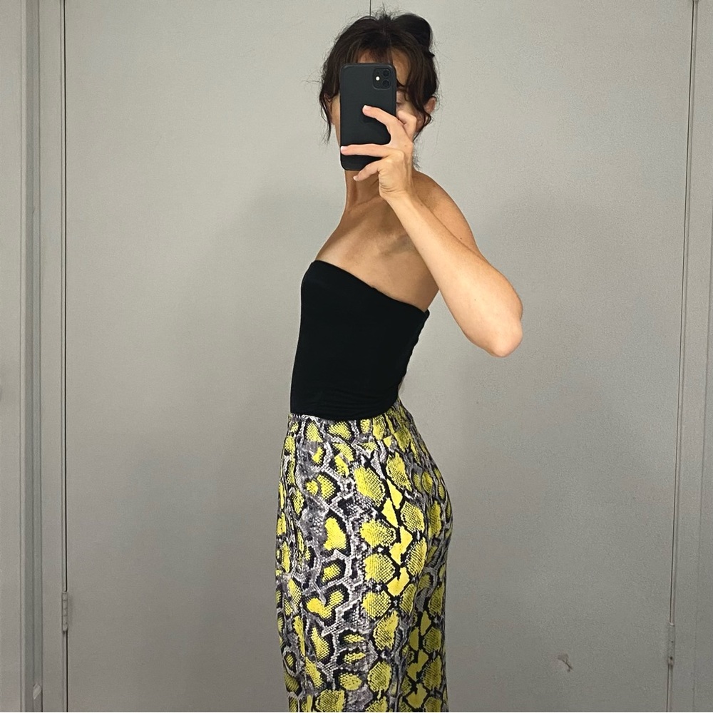 Wayf Python Printed Pleated Pants Nwot - image 2
